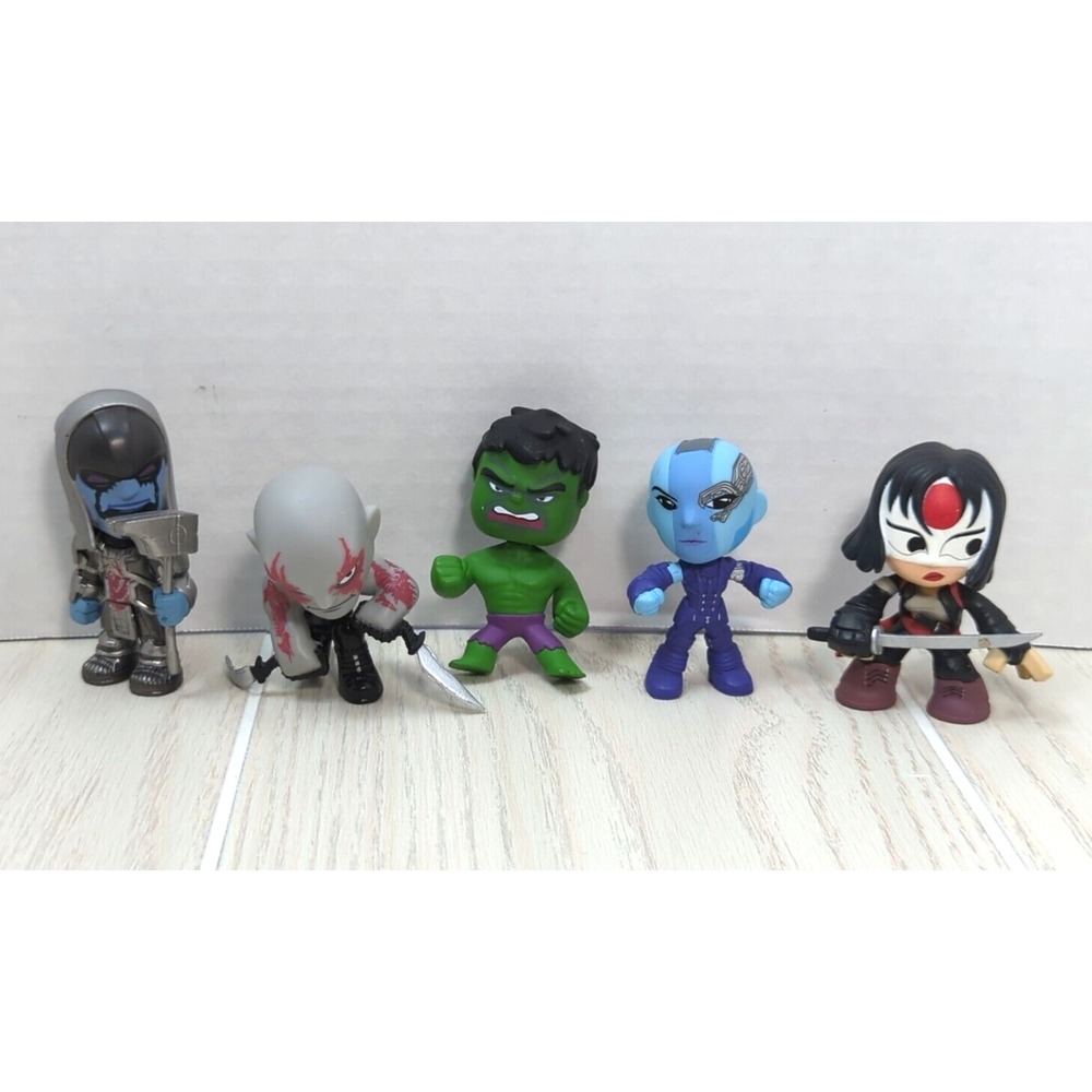 Funko Mystery Mini Figures Lot Guardians Galaxy Nebula Drax Ronan Hulk Katana